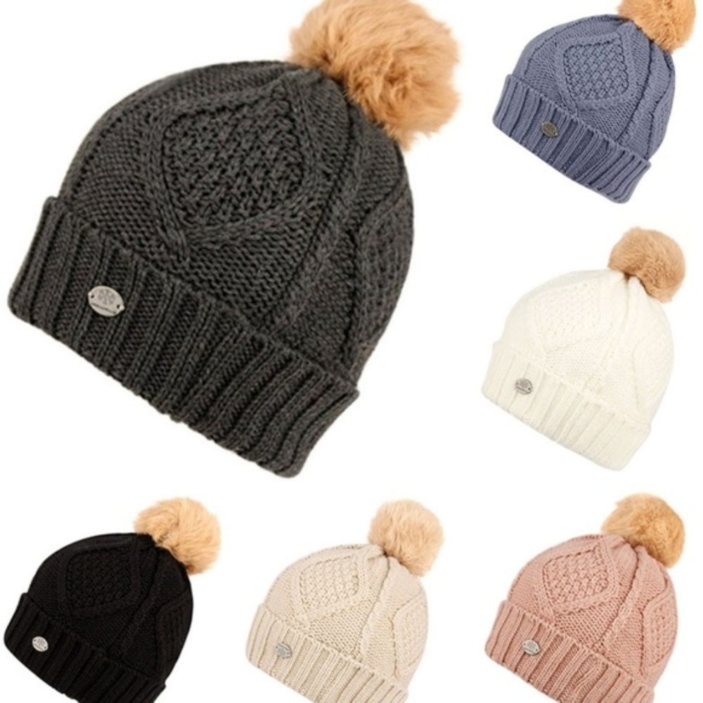 Ink Blue Chunky Sherpa Lined Beanie - Picture 2 of 2